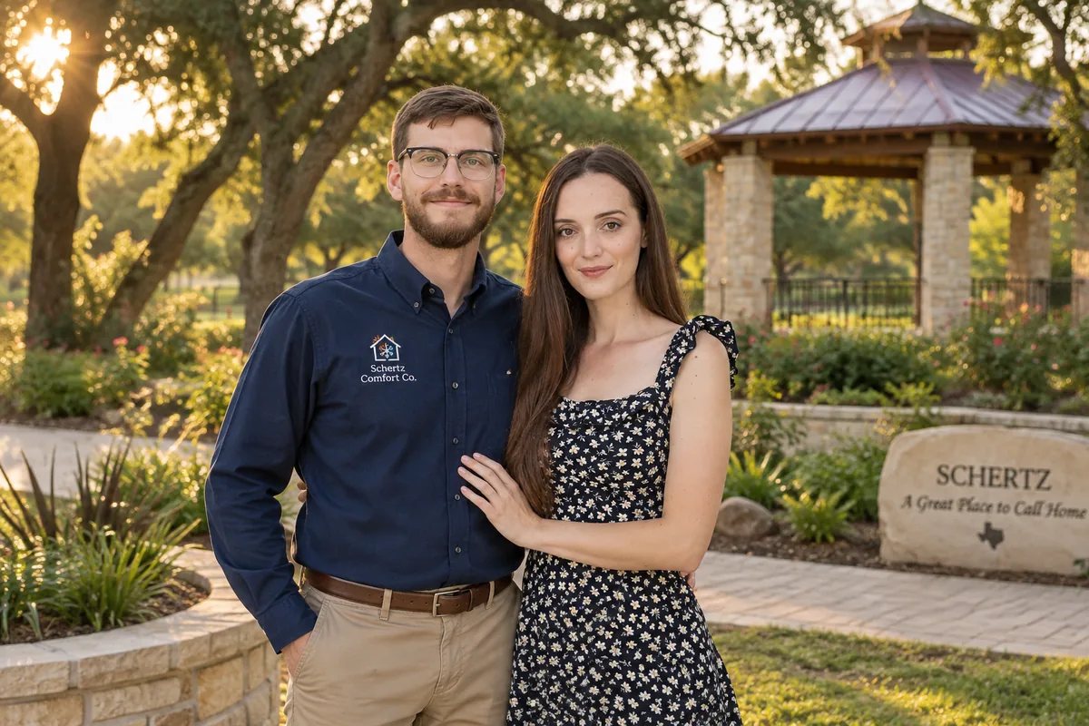 Chris and Rocio, owners of Schertz Comfort Co.